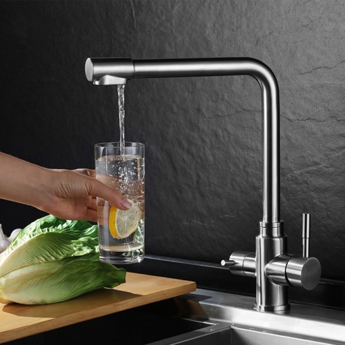 Leadless Gun Grey Pull Down Filter Faucet Water Purifier Tap for Kitchen Bar Sink BL-63010